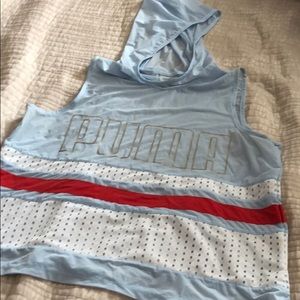 Puma hooded workout tank